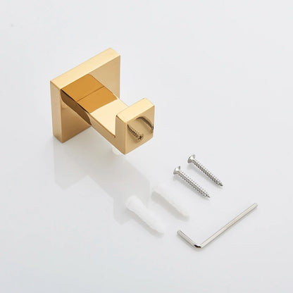 Bathroom Hardware Gold Bathrobe Hook Towel Rail Bar