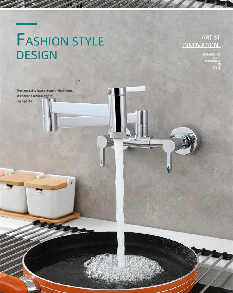 Pot Filler Tap Wall Mounted Foldable Faucet Cold