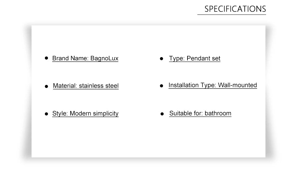 Bathroom Hardware Kit Towel Bar Wall Mount Matt