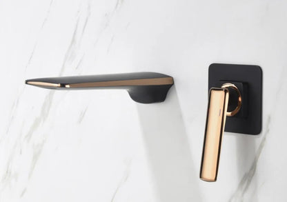 Black Rose Gold Wall Mounted Bathroom Basin Sink