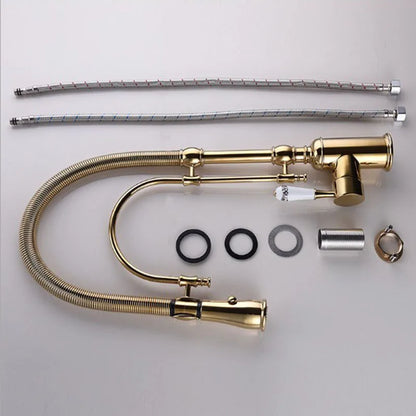 Faucet Pull Out 360 Degree Multi-Function Spring Pull