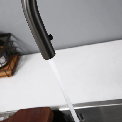 Handle Pull Out Faucet Brushed Gunmetal Matt Black