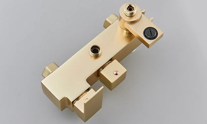 Rozin Brushed Gold Shower Wall Mounted Brass 4-Ways