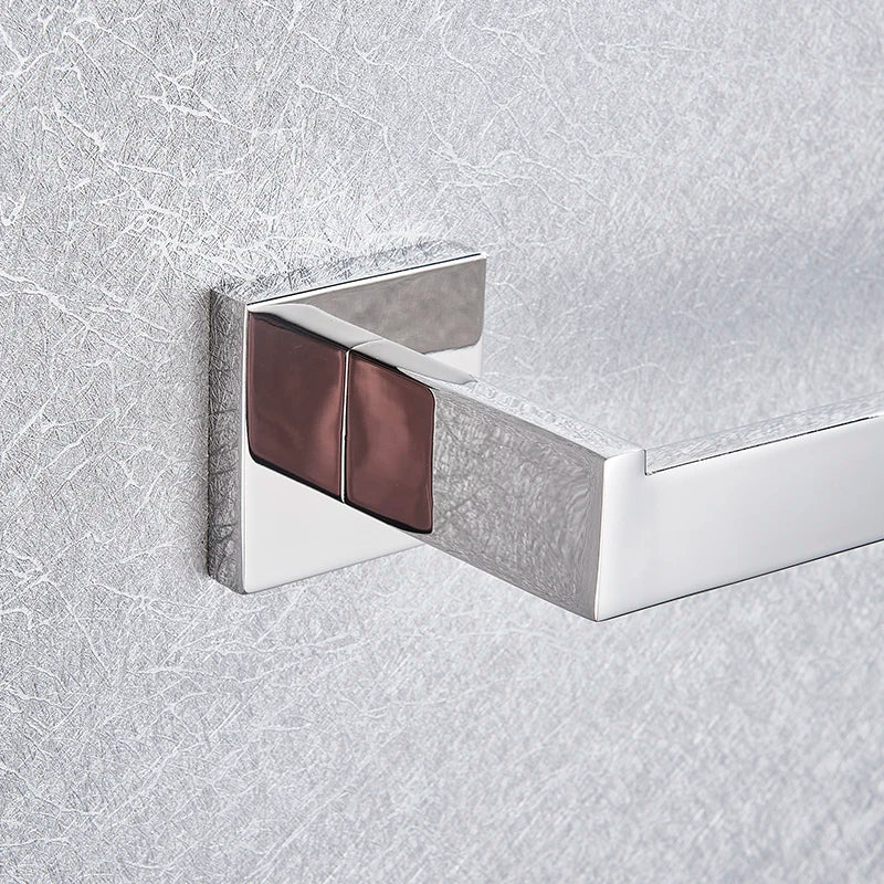 Bathroom Hardware Chrome Robe Hook Towel Rail Bar