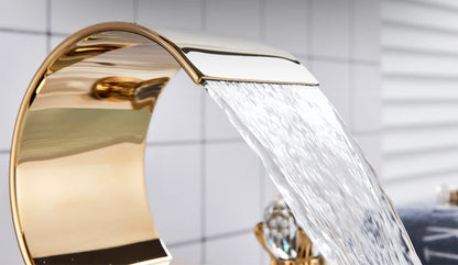 Wanmivezlo Waterfall Bathroom Basin Faucet Deck Mounted Cold