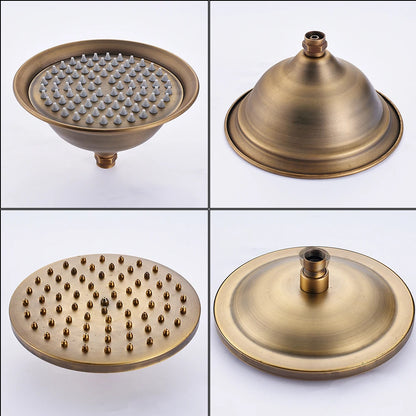 Rozin Brass Antique Bathroom Shower Faucet Wall Mount