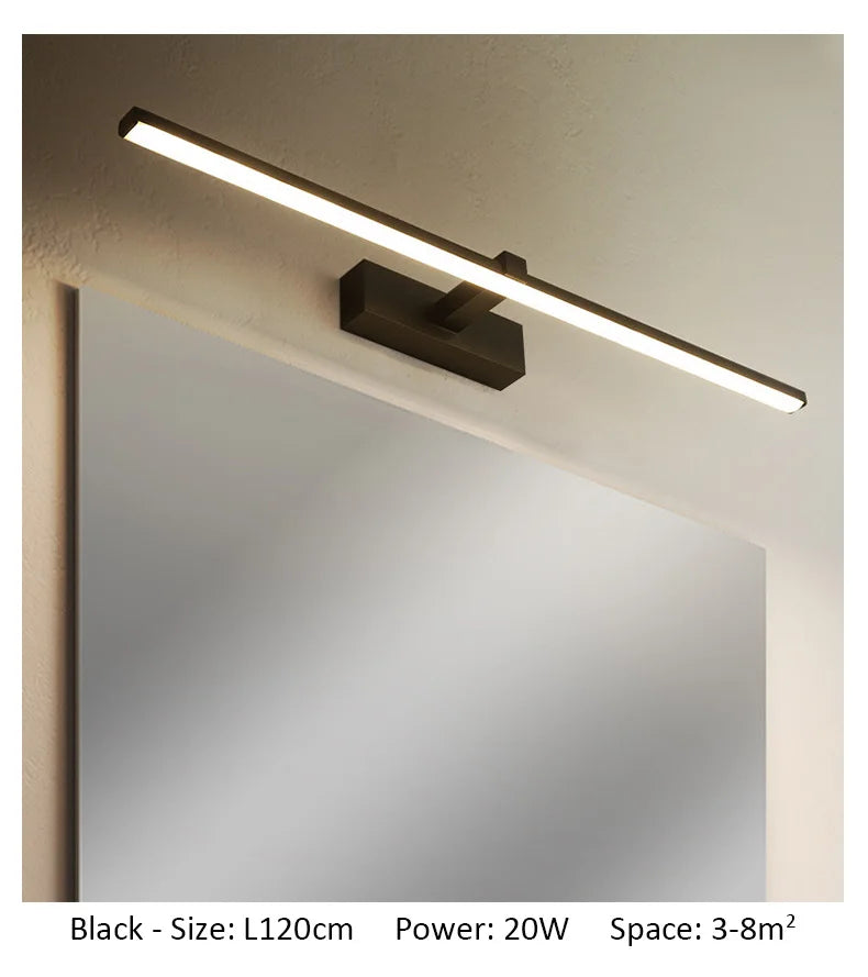 Modern Led Wall Lamp 120 100 80cm Mirror
