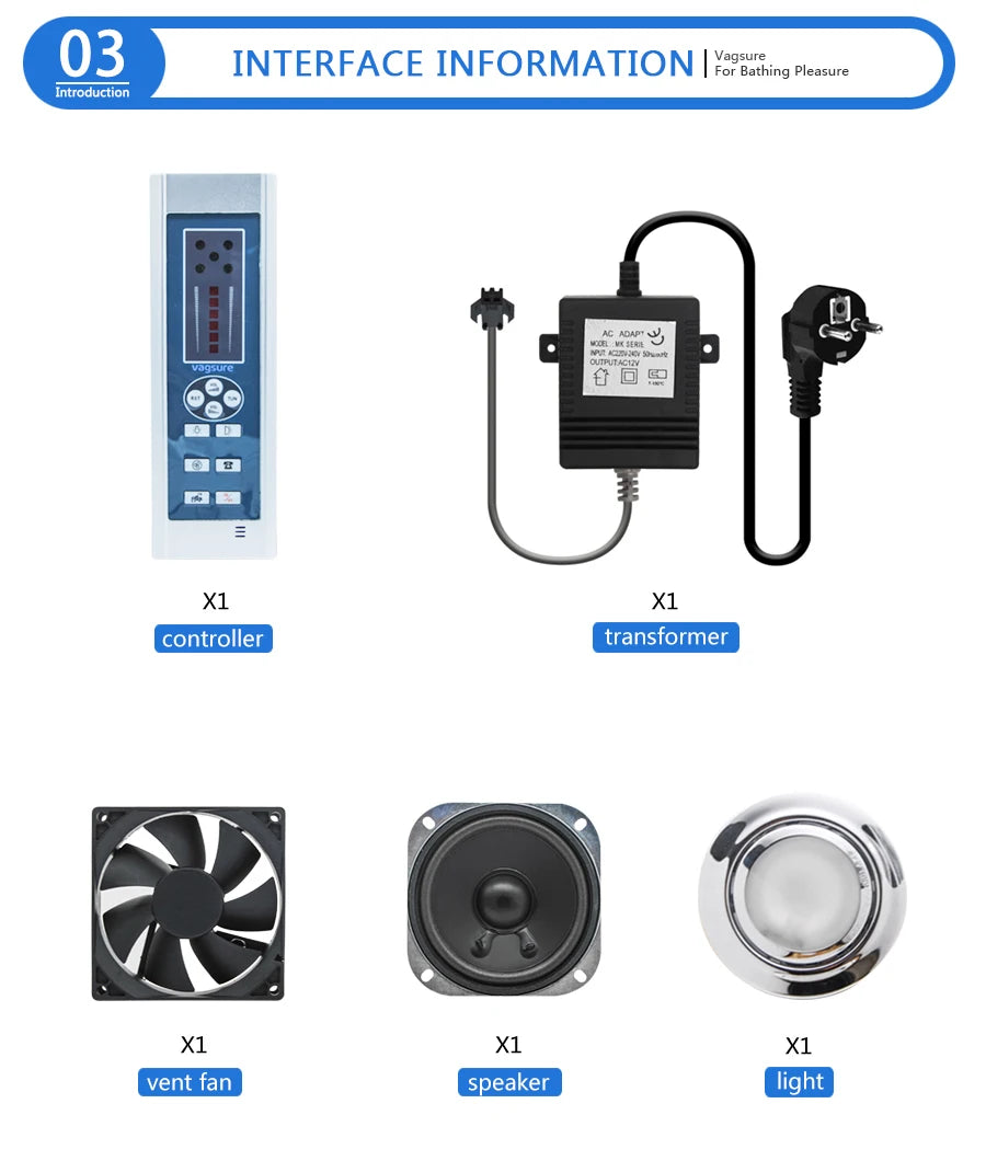 Ce Fm Radio Shower Controller Kit Shower Room