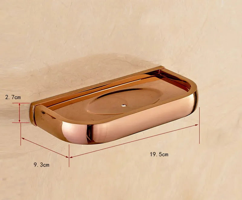 Rose Gold Double Towel Bars Bathroom Towel Ring