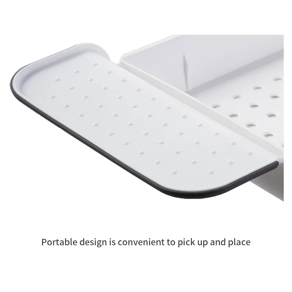 Bathtub Shelf Extendable Bathroom Tray Shower Caddy Bamboo