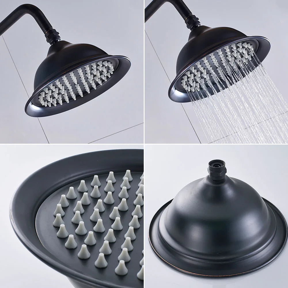 Bathroom Shower Faucet Brass Rainfall Shower Mixer Tap