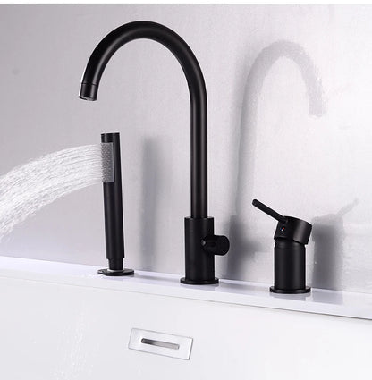 Ellen Bathtub Faucets Holes Black Cold Bath Shower