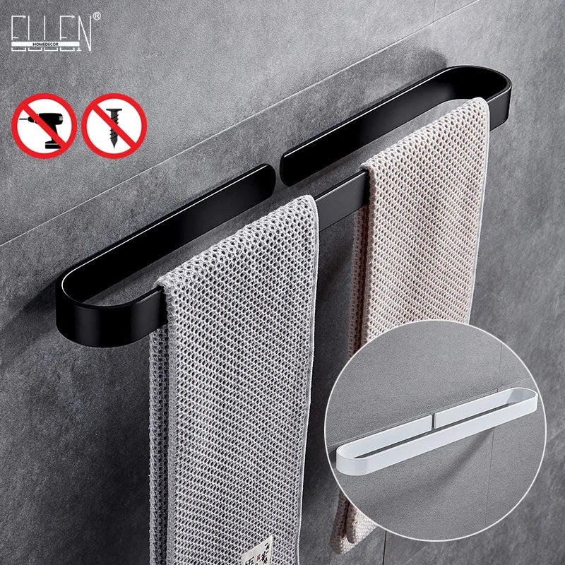 30-50cm Black Bath Towel Holder Bathroom Towel Rack