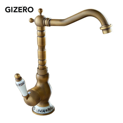 Antique Retro Faucet Basin Mixer Bathroom Cold Water