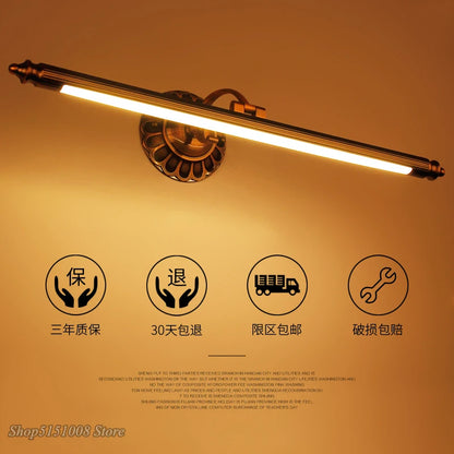 Waterproof Retro Bathroom Mirror Lamp Cabinet Vanity Lights