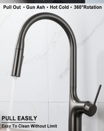 Deck Mounted Faucet Pull Out Mixer Tap Bagnolux