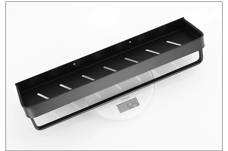 Black / White Bathroom Shelf Shampoo Holder Storage