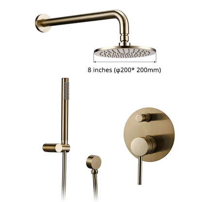 Shower System Wall Mount Bathroom Bath Faucet Brass