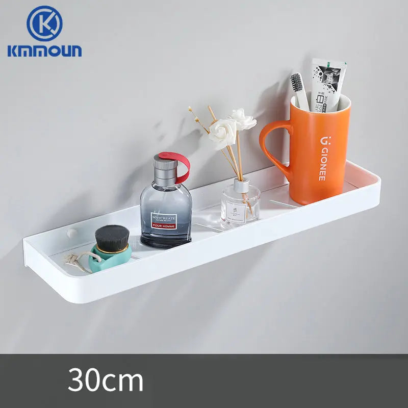 Black / White Bathroom Shelf Shampoo Holder Storage