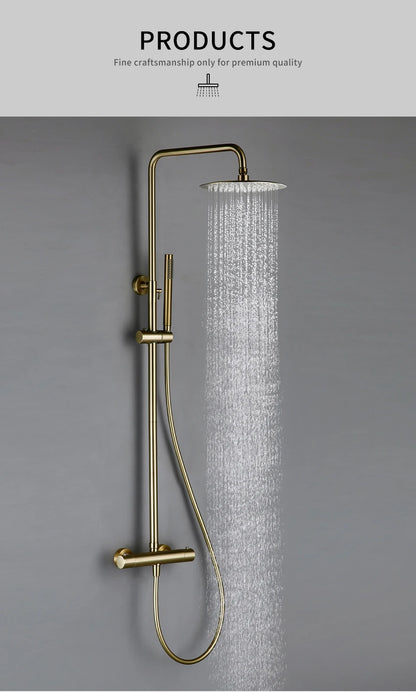 Thermostat Shower Mixer Valve Bathroom Thermostatic Faucet Wall