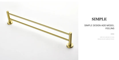 Vibrant Moderne Brushed Gold Towel Racks Fashion Gold