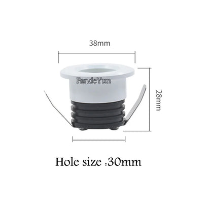 Dimmable Silvery/Black/White/Golden Mini Led Cob Downlights 3w