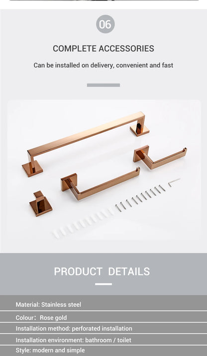 Bagnolux Rose Gold Stainless Steel Beautiful Wall Hook