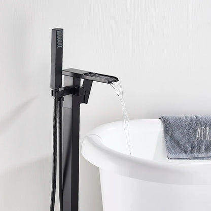 Shbshaimy Golden Floor Bathroom Bathtub Faucet Handshower Cold