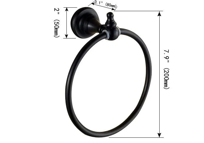 Black Oil Rubbed Bronze Brass Bathroom Bath Hardware