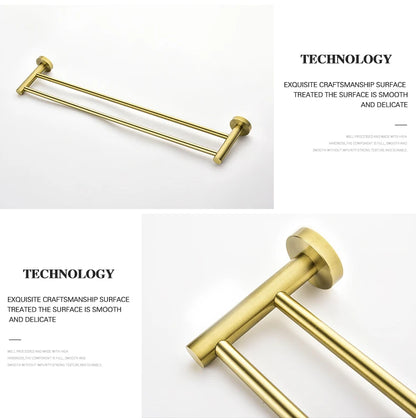 Vibrant Moderne Brushed Gold Towel Racks Fashion Gold