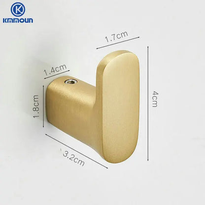 Brush Gold Stainless Steel Clothes Hook Wall Mounted