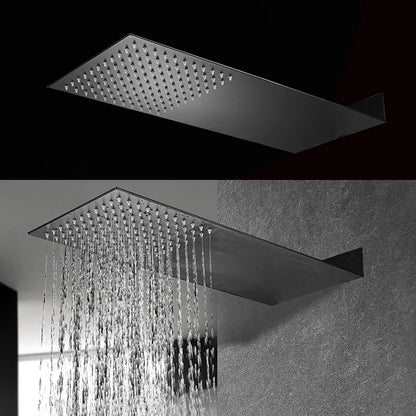 Bakala Square Stainless Steel Showerhead Rainfall Chrome High