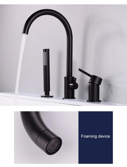 Ellen Bathtub Faucets Holes Black Cold Bath Shower