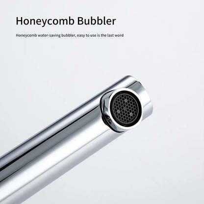 Solid Brass Gold Basin Faucet Hole Handle Cold