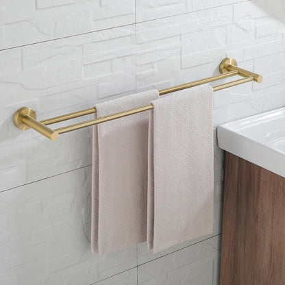 Vibrant Moderne Brushed Gold Towel Racks Fashion Gold