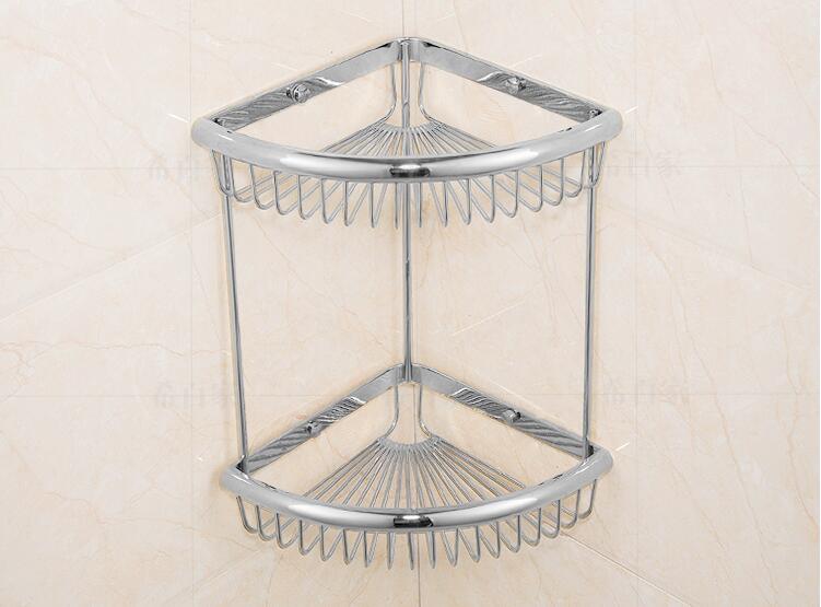 Brass Shower Shelf Toilet Paper Holder Silver Crystal