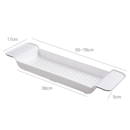 Bathtub Shelf Extendable Bathroom Tray Shower Caddy Bamboo