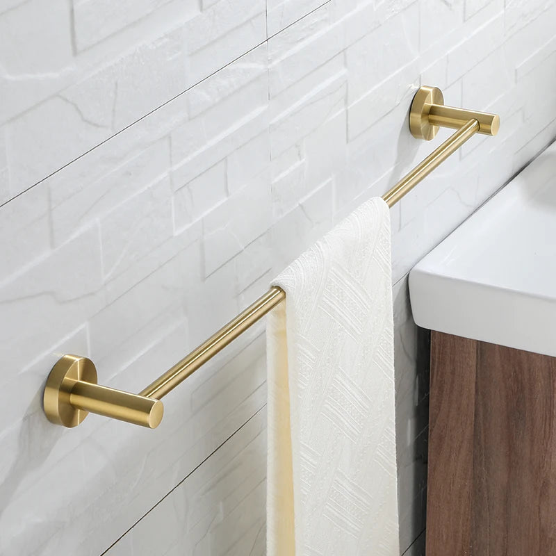 Brushed Gold Towel Bar Rack 304 Stainless Steel