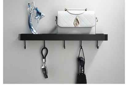 Black / White Bathroom Shelf Shampoo Holder Storage