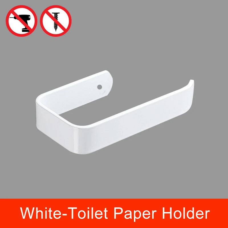 30-50cm Black Bath Towel Holder Bathroom Towel Rack