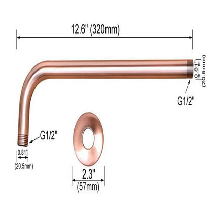 Antique Red Copper Brass Bathroom Rain Shower Head