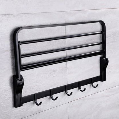 Taicute Towel Rack Shelf Hooks Movable Bar Sus
