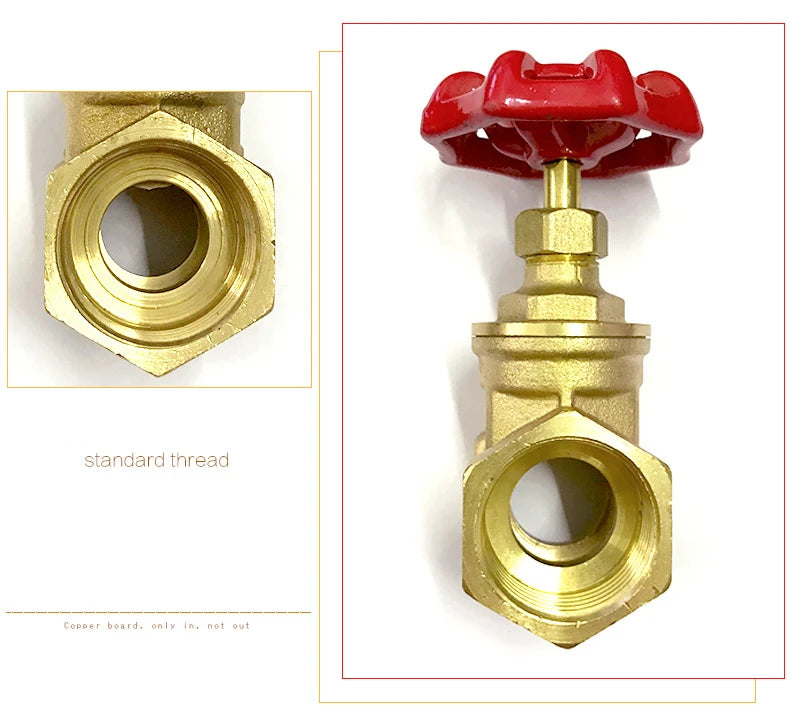 1/4 3/8 1/2 3/4 Inch Brass Gate Valves