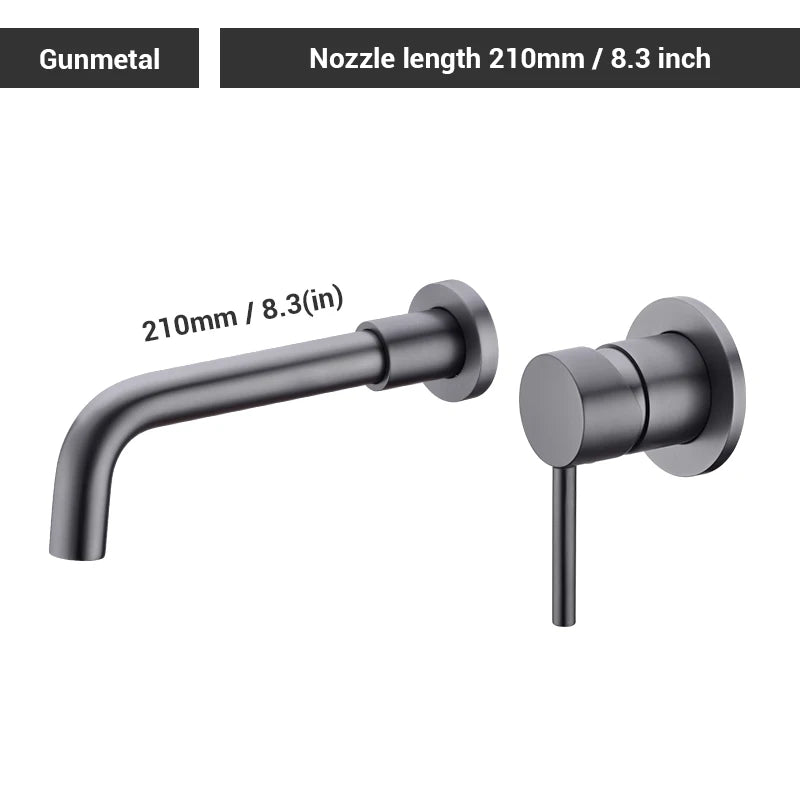Black Bathroom Sink Faucet Brass Tap Cold Wash
