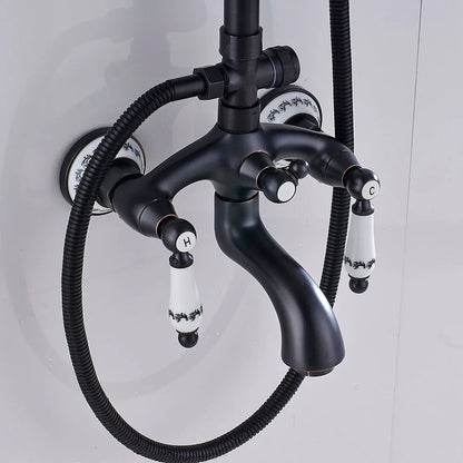 Bathroom Shower Faucet Brass Rainfall Shower Mixer Tap