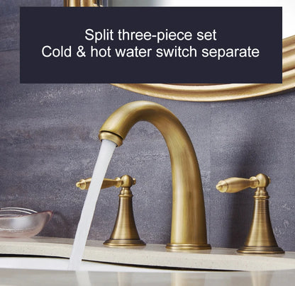 Ellen Antique Bronze Bath Sink Faucet Double Handle