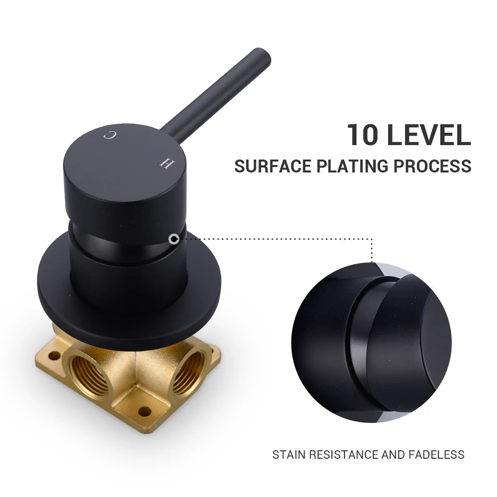 Black Bathroom Sink Faucet Brass Tap Cold Wash