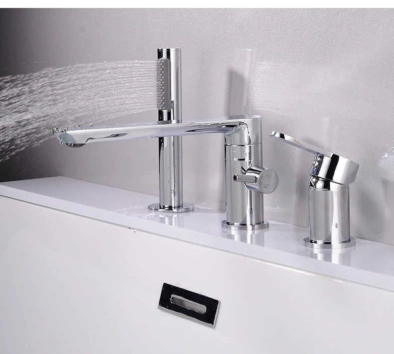 Ellen Bathtub Faucets Holes Black Cold Bath Shower
