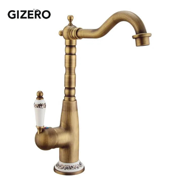Antique Retro Faucet Basin Mixer Bathroom Cold Water