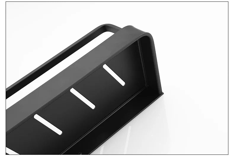 Black / White Bathroom Shelf Shampoo Holder Storage